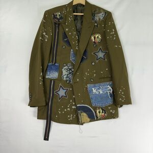 Gino Cappeli Blazer with Denim Patches